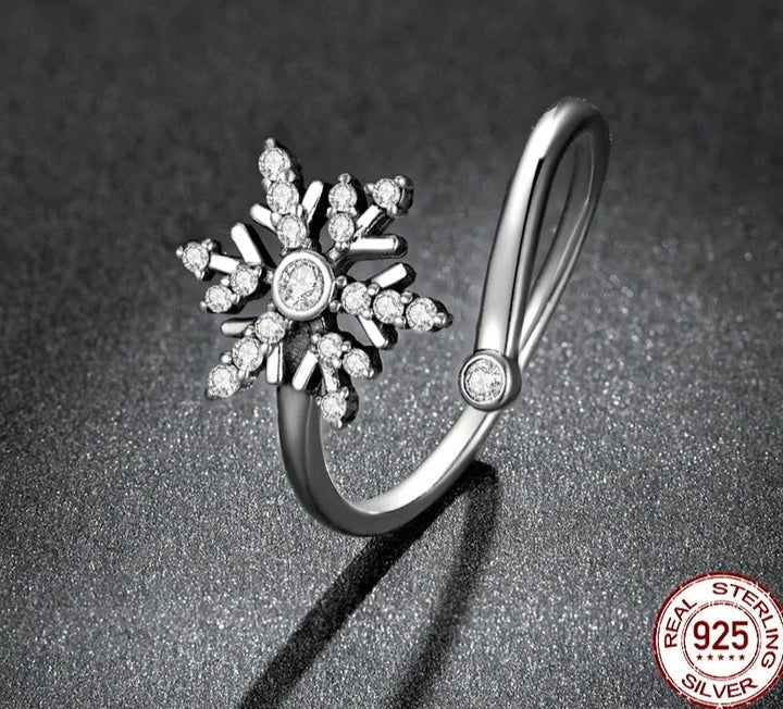 White Crystal 925 Sterling Silver Ring - Handbags & Co