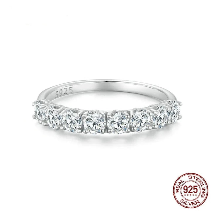 Round Moissanite Eternity Ring - HANDBAGS & CO