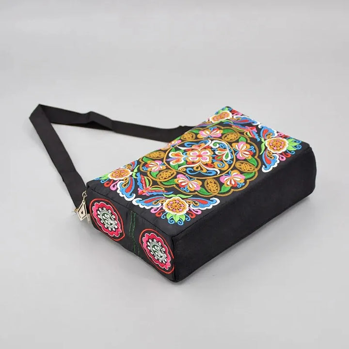 Embroidered Floral Nylon Crossbody Bag for Women - Handbags & Co