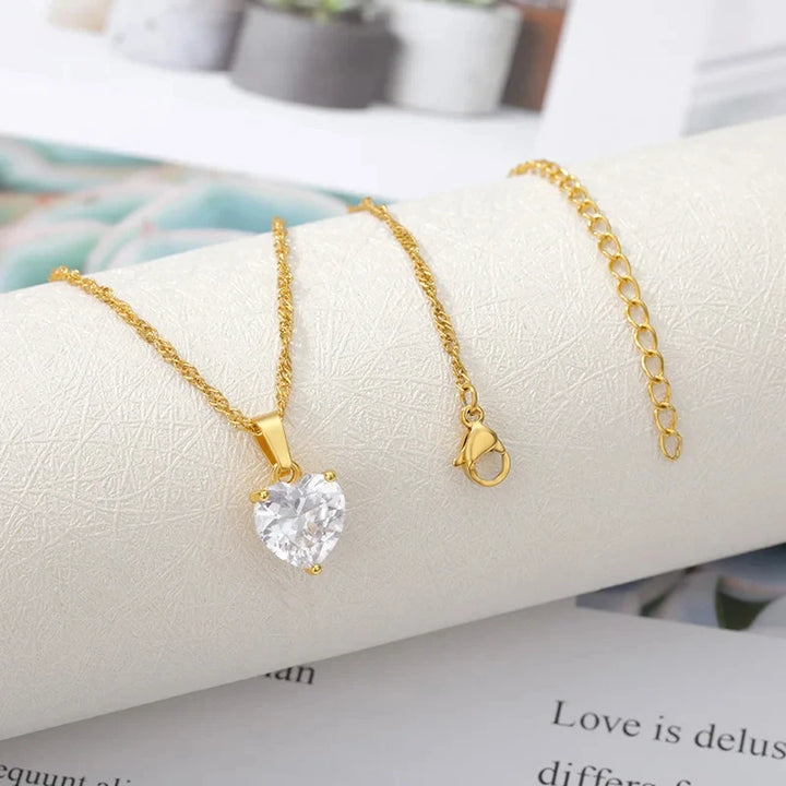 Gold Evil Eye Heart Choker - Elegant Wedding Gift - Handbags & Co