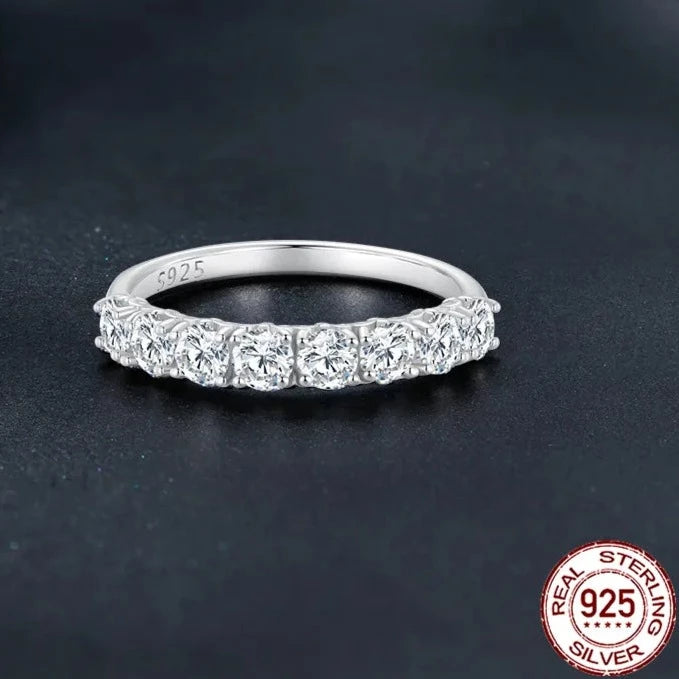 Round Moissanite Eternity Ring - HANDBAGS & CO