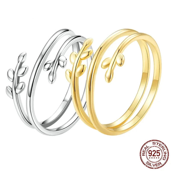 Unique Multilayer Leaf Ring Design - Handbags & Co