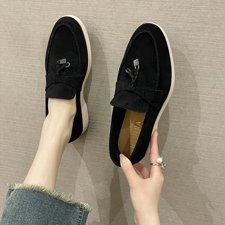   Women’s Platform Suede Loafers - Handbags & Co