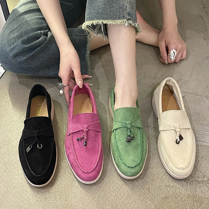   Women’s Platform Suede Loafers - Handbags & Co